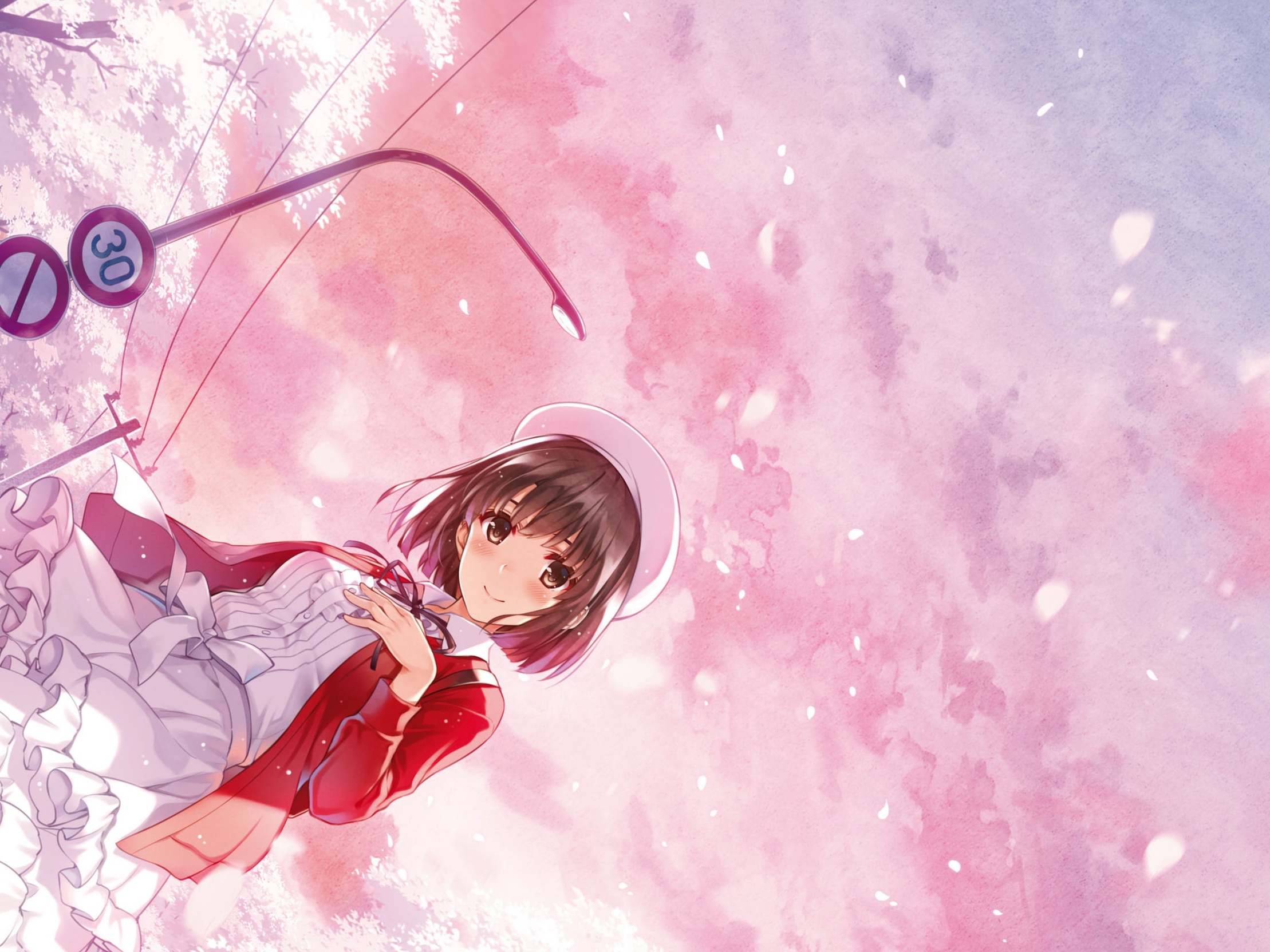 动漫女孩与樱花